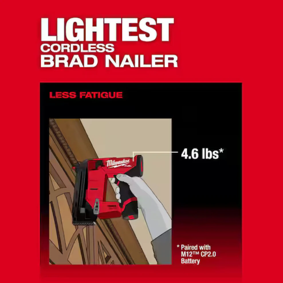 Milwaukee 2541-20 M12 FUEL™ 18 Gauge Compact Brad Nailer (Tool Only) - Image 5