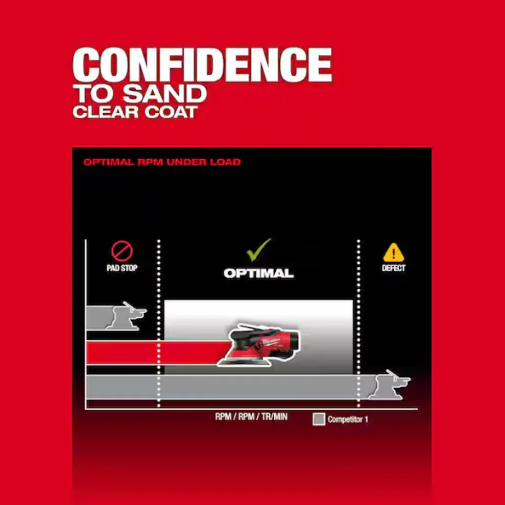 Milwaukee 2584-20 M12™ FUEL™ 6" Random Orbital Sander (3/32") (Tool Only) - Image 12