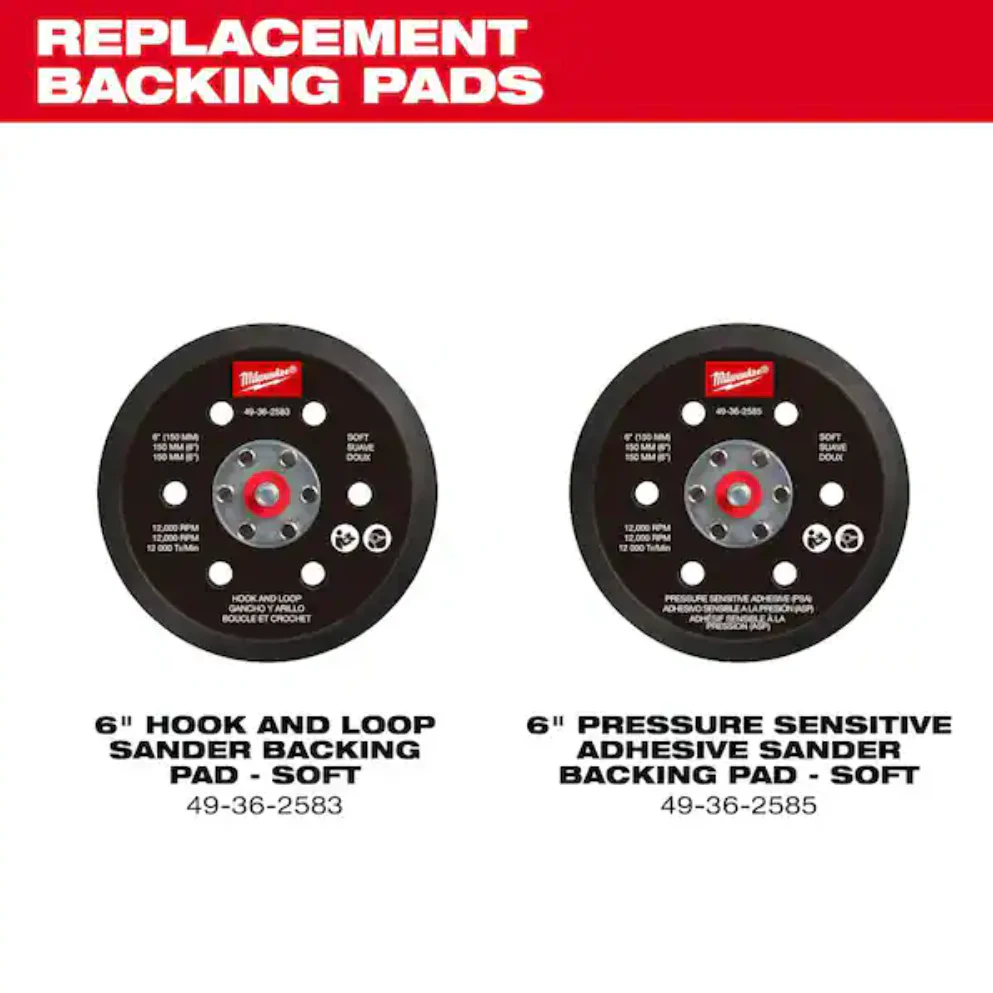 Milwaukee 2584-20 M12™ FUEL™ 6" Random Orbital Sander (3/32") (Tool Only) - Image 9