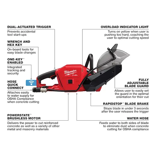 Milwaukee 2786-22HD M18 FUEL™ 9" Cut-Off Saw w/ ONE-KEY™ Kit - Image 3