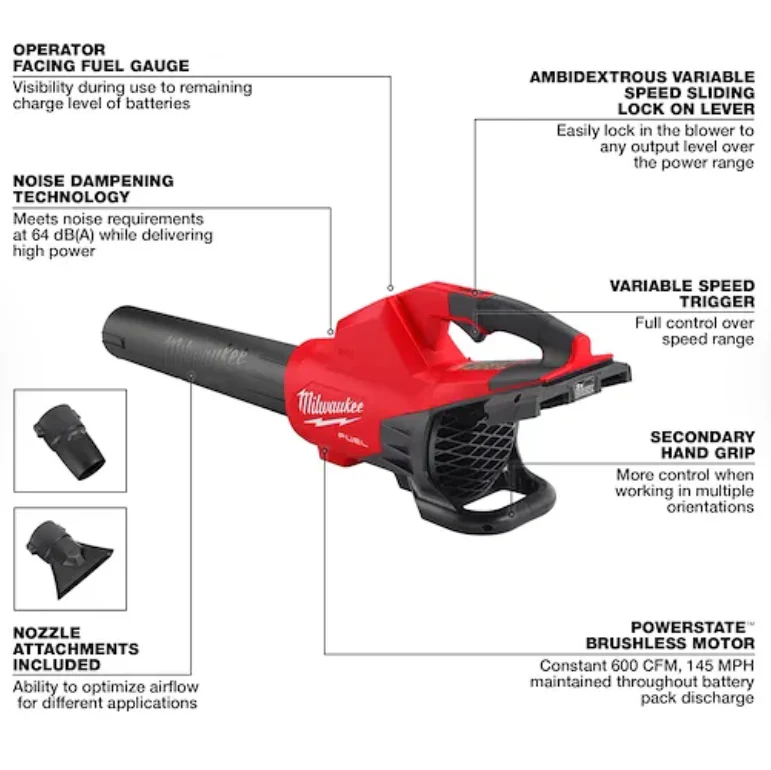 Milwaukee 2824-20 M18 FUEL™ Dual Battery Blower (Tool Only) - Image 4