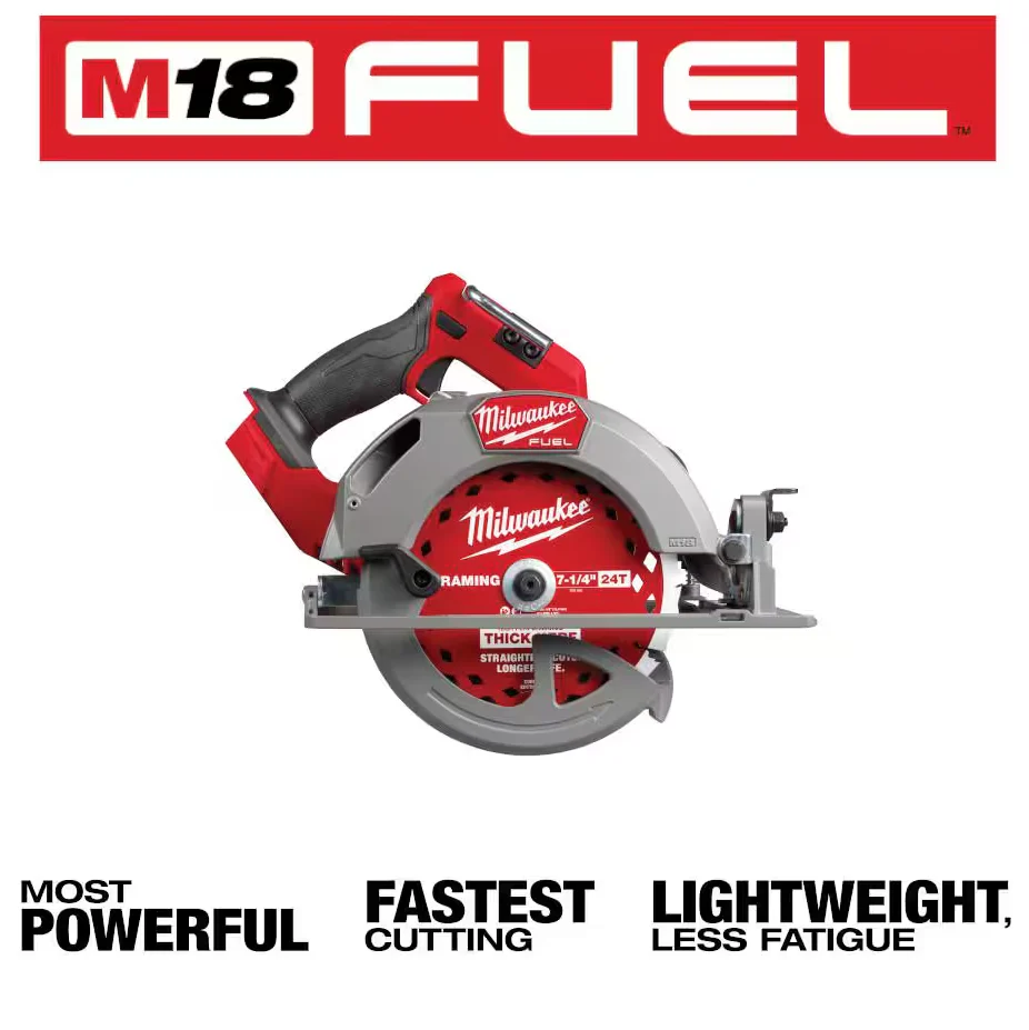 Milwaukee 2834-20 M18 FUEL™ 7-1/4" Circular Saw w/ 24T Thick Kerf Framing Circular Saw Blade (Tool Only) - Image 4