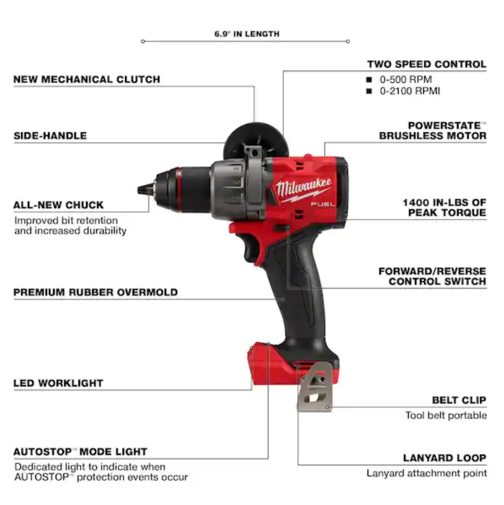 Milwaukee 2903-20 M18 FUEL™ 1/2" Drill/Driver (Tool Only) - Image 2