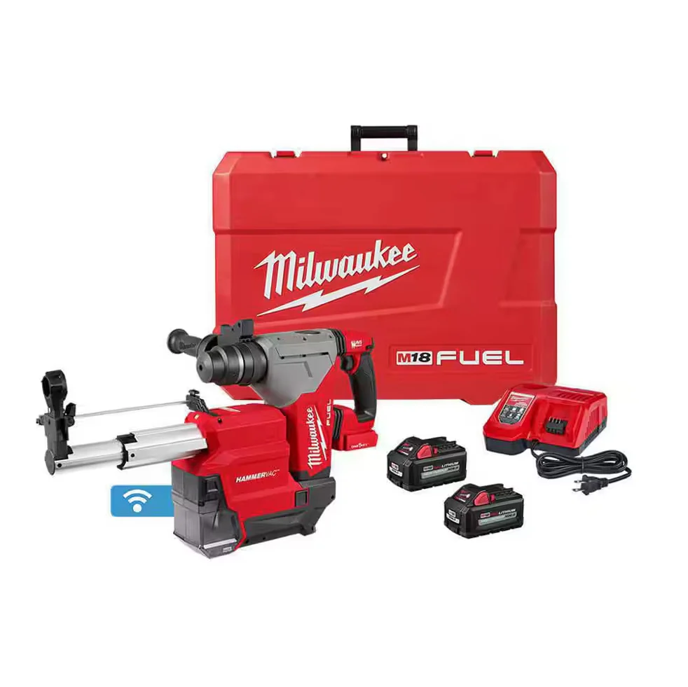 Milwaukee 2915-22DE M18 FUEL™ 1-1/8" SDS Plus Rotary Hammer w/ ONE-KEY™ & HAMMERVAC™ Dedicated Dust Extractor Kit