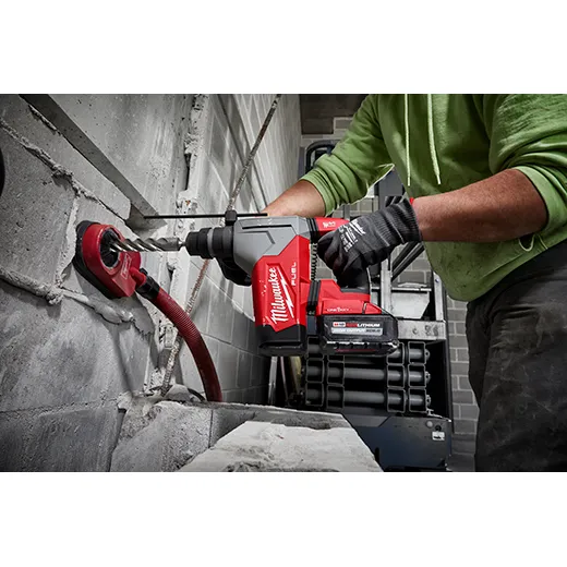 Milwaukee 2915-22DE M18 FUEL™ 1-1/8" SDS Plus Rotary Hammer w/ ONE-KEY™ & HAMMERVAC™ Dedicated Dust Extractor Kit - Image 10