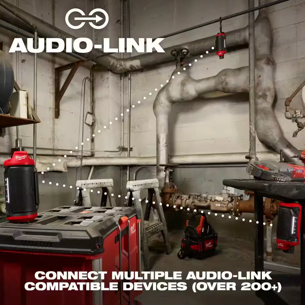 Milwaukee 2955-20 M12™ Bluetooth® Jobsite Speaker w/ PACKOUT™ Compatibility - Image 8