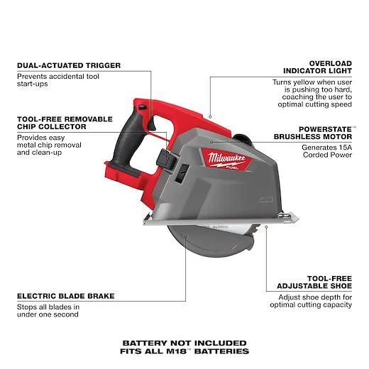 Milwaukee 2982-20 M18 FUEL™ 8" Metal Cutting Circular Saw (Tool Only) - Image 5