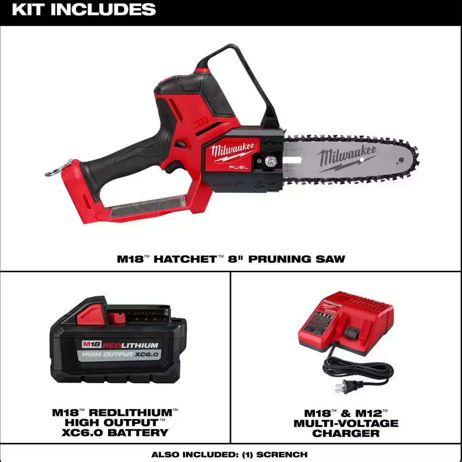 Milwaukee 3004-21P M18 FUEL™ HATCHET™ 8" Pruning Saw w/6.0 Battery Kit - Image 2