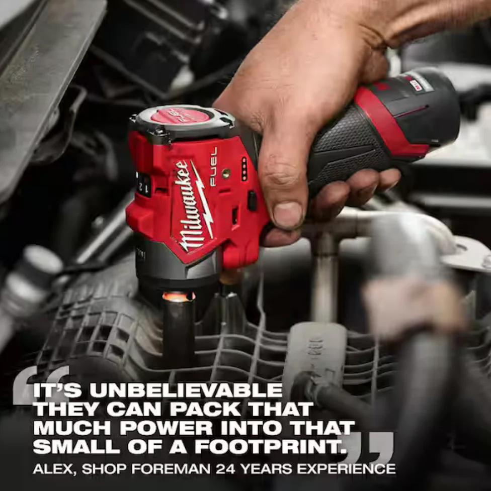 Milwaukee 3048-20 M12 FUEL Brushless Cordless 1/4" Subcompact Impact Wrench w/ Friction Ring - Image 10