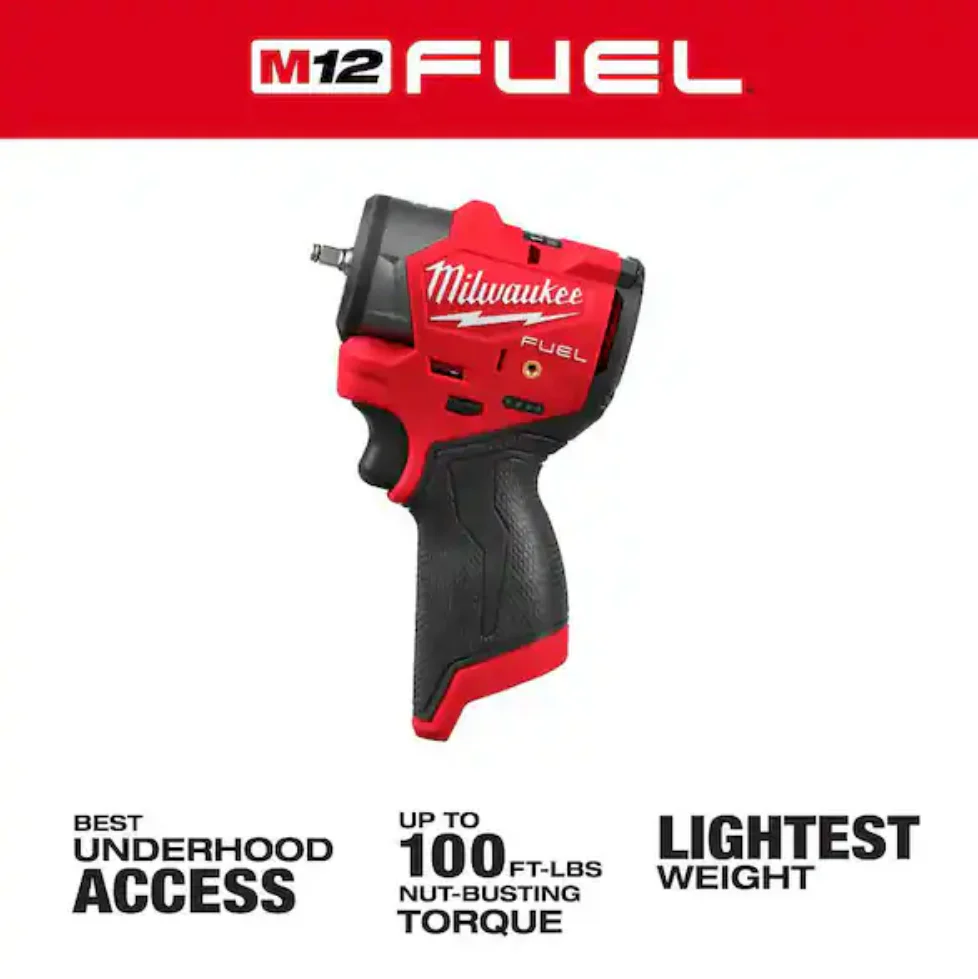 Milwaukee 3048-20 M12 FUEL Brushless Cordless 1/4" Subcompact Impact Wrench w/ Friction Ring - Image 3