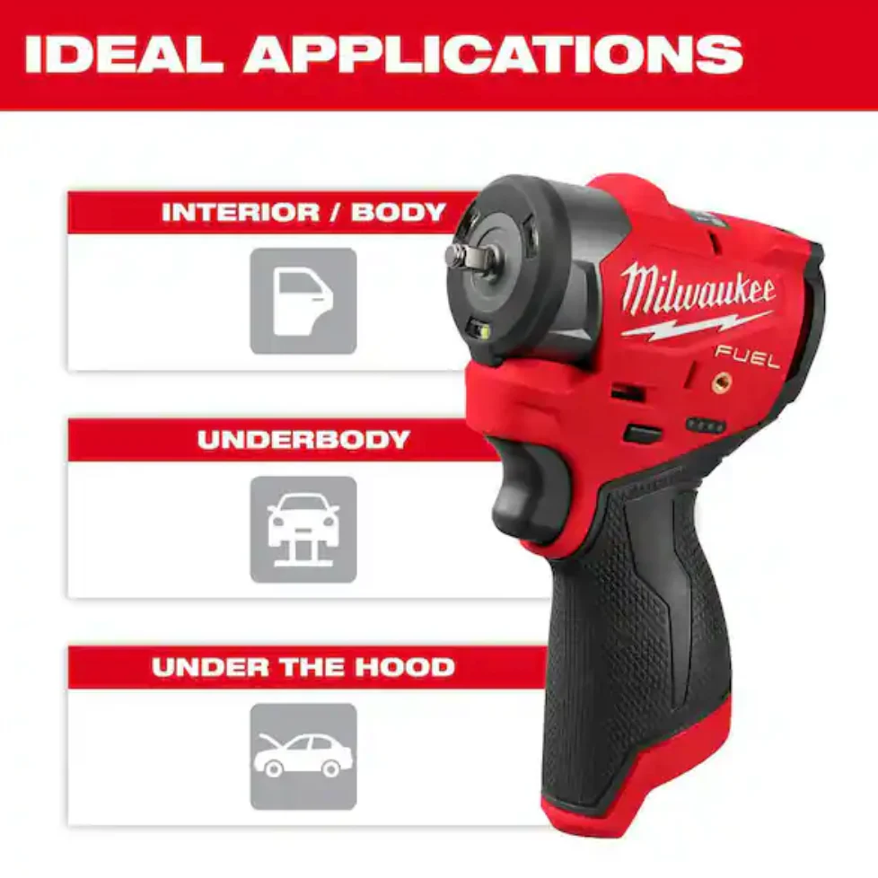 Milwaukee 3048-20 M12 FUEL Brushless Cordless 1/4" Subcompact Impact Wrench w/ Friction Ring - Image 4