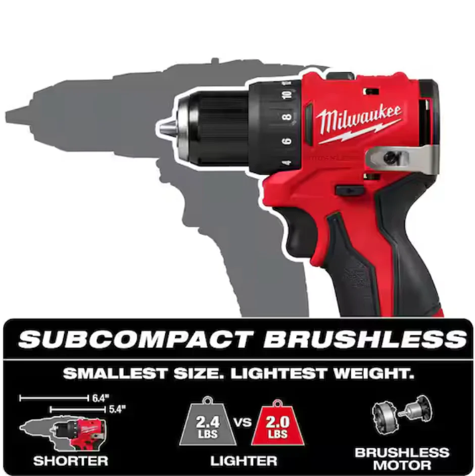 Milwaukee 3401-20 M12™ Subcompact Brushless 3/8" Drill/Driver (Tool Only) - Image 3
