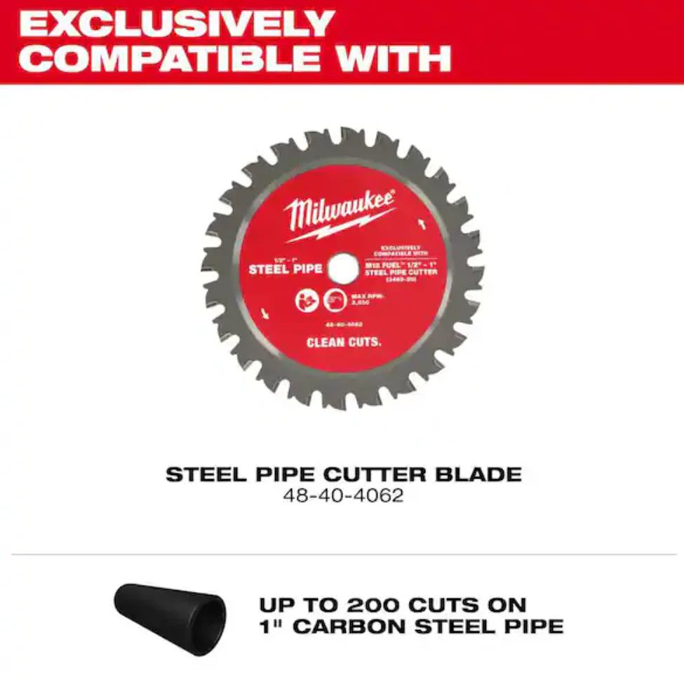 Milwaukee 3469-20 M18 FUEL™ 1/2”-1” Steel Pipe Cutter (Tool Only) - Image 5