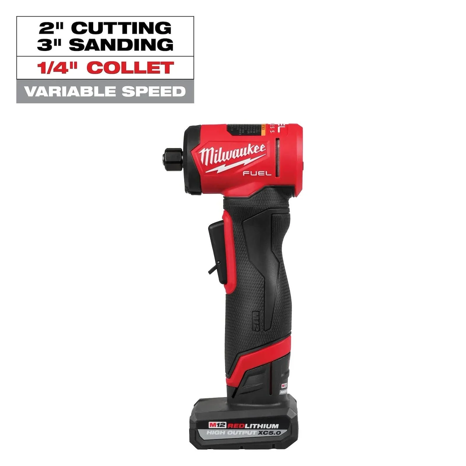 Milwaukee 3485-22 M12 FUEL 12V Lithium-Ion Brushless Cordless 1/4 in. Right Angle Die Grinder Kit - Image 7