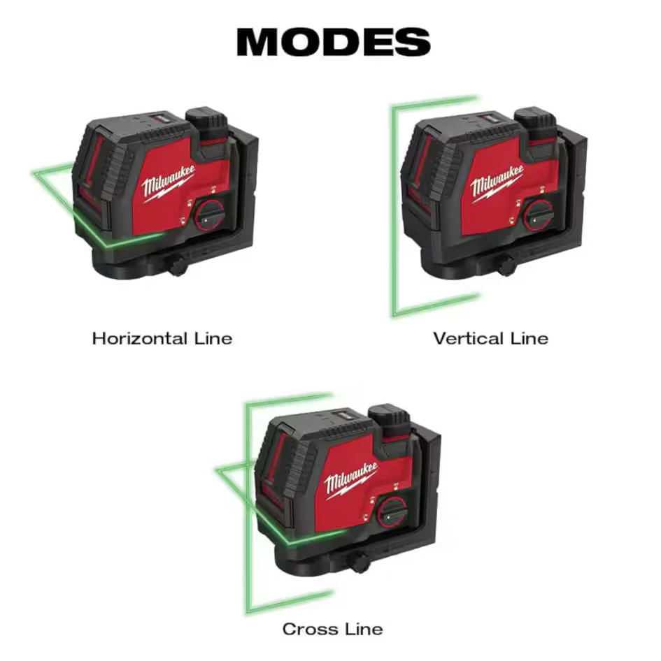 Milwaukee 3521-21 REDLITHIUM USB Rechargeable Cordless Green Cross Line Laser - Image 5