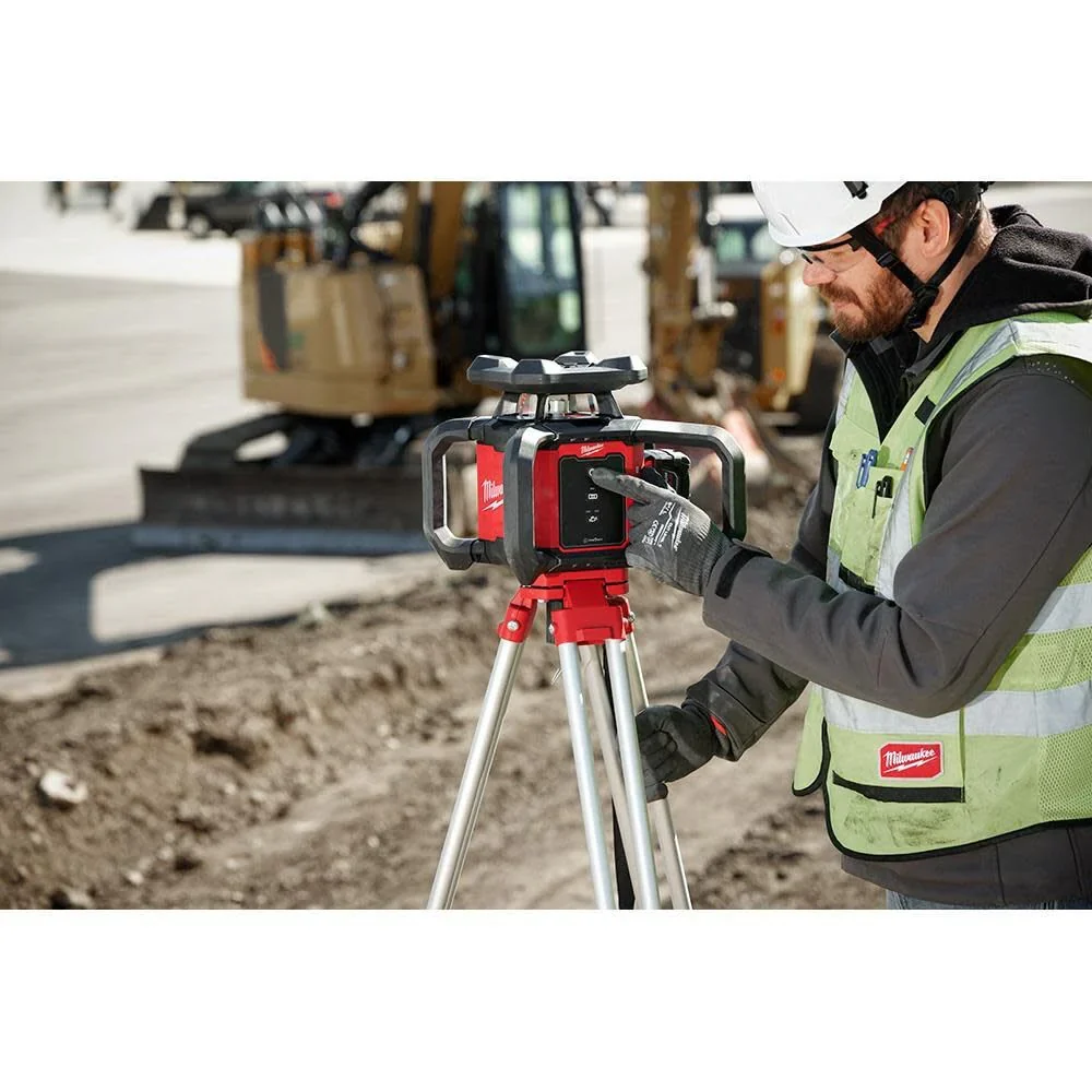 Milwaukee 3701-21T M18 Red Exterior Rotary Laser Level Kit w/ Receiver, Tripod, & Grade Rod - Image 11