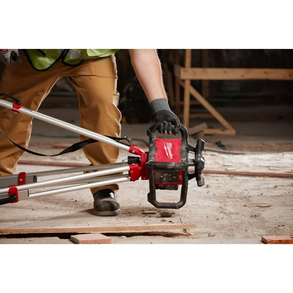 Milwaukee 3701-21T M18 Red Exterior Rotary Laser Level Kit w/ Receiver, Tripod, & Grade Rod - Image 13