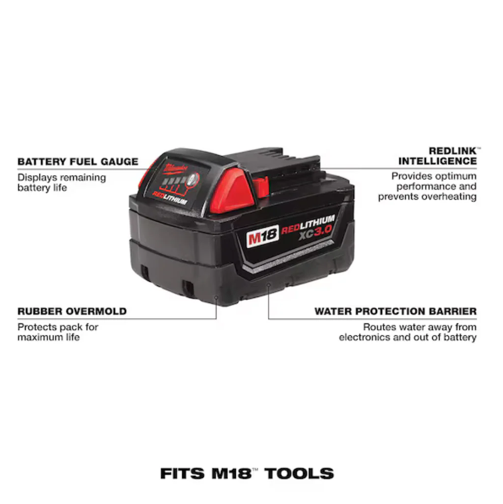 Milwaukee 48-11-1822 M18™ REDLITHIUM™ XC3.0 Battery 2-Pack - Image 2