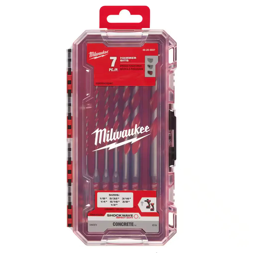 Milwaukee 48-20-9057 SHOCKWAVE Impact Duty™ Carbide Hammer Drill Bits, 7pc - Image 4