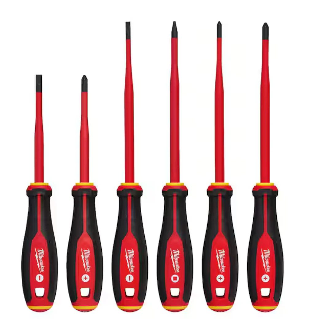 Milwaukee 48-22-2206 - 6pc 1000V Insulated Slim Tip Screwdriver Set
