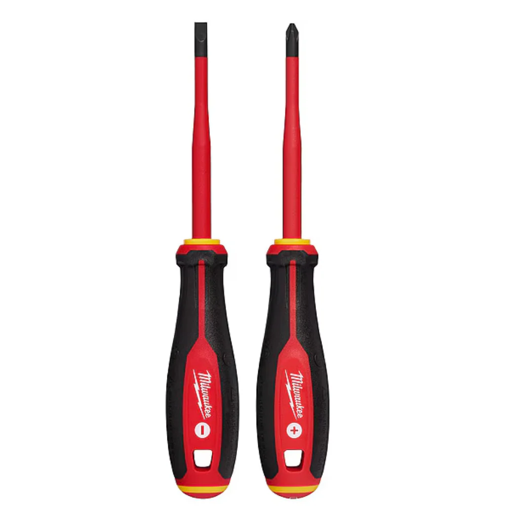 Milwaukee 48-22-2207 - 1000V Insulated Slim Tip Screwdriver Set, 2pc