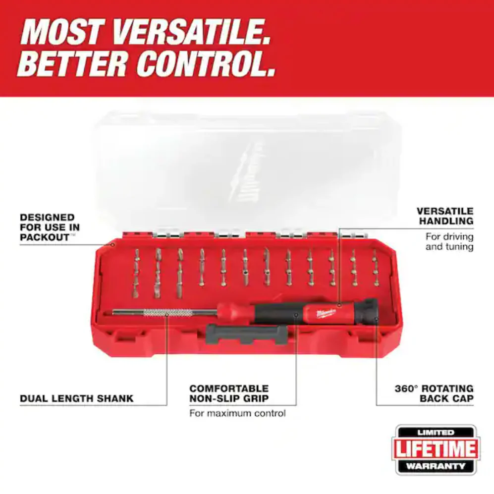 Milwaukee 48-22-2935 - 39-in-1 Precision Multi-Bit Screwdriver - Image 2