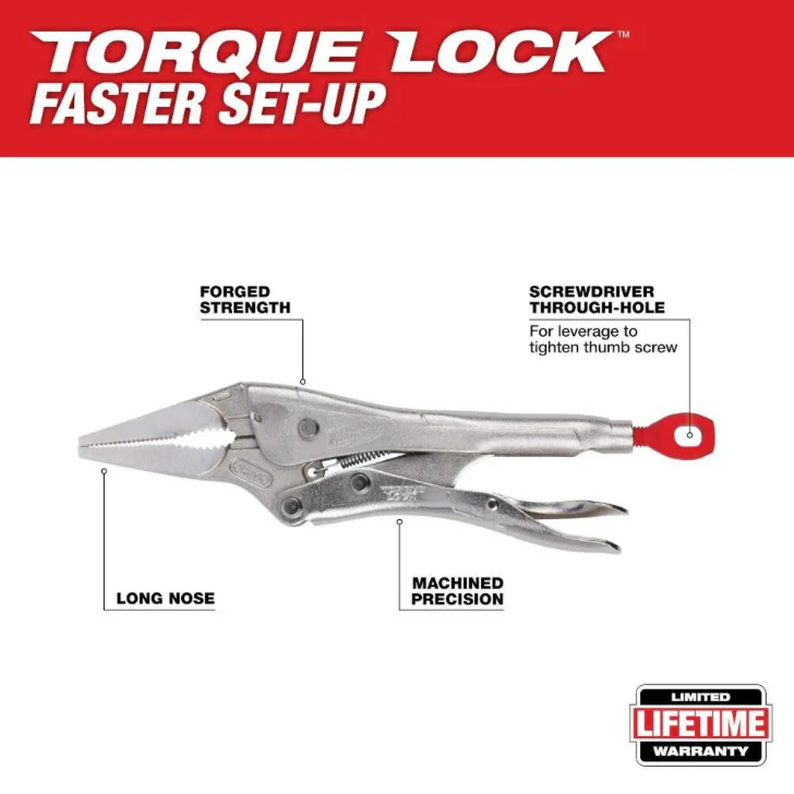Milwaukee 48-22-3509 - 9" TORQUE LOCK™ Long Nose Locking Pliers - Image 2