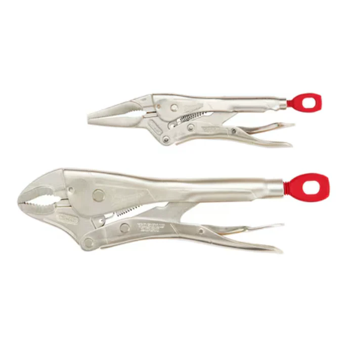 Milwaukee 48-22-3602 - 10" Curved Jaw & 6" Long Nose TORQUE LOCK™ Locking Pliers Set