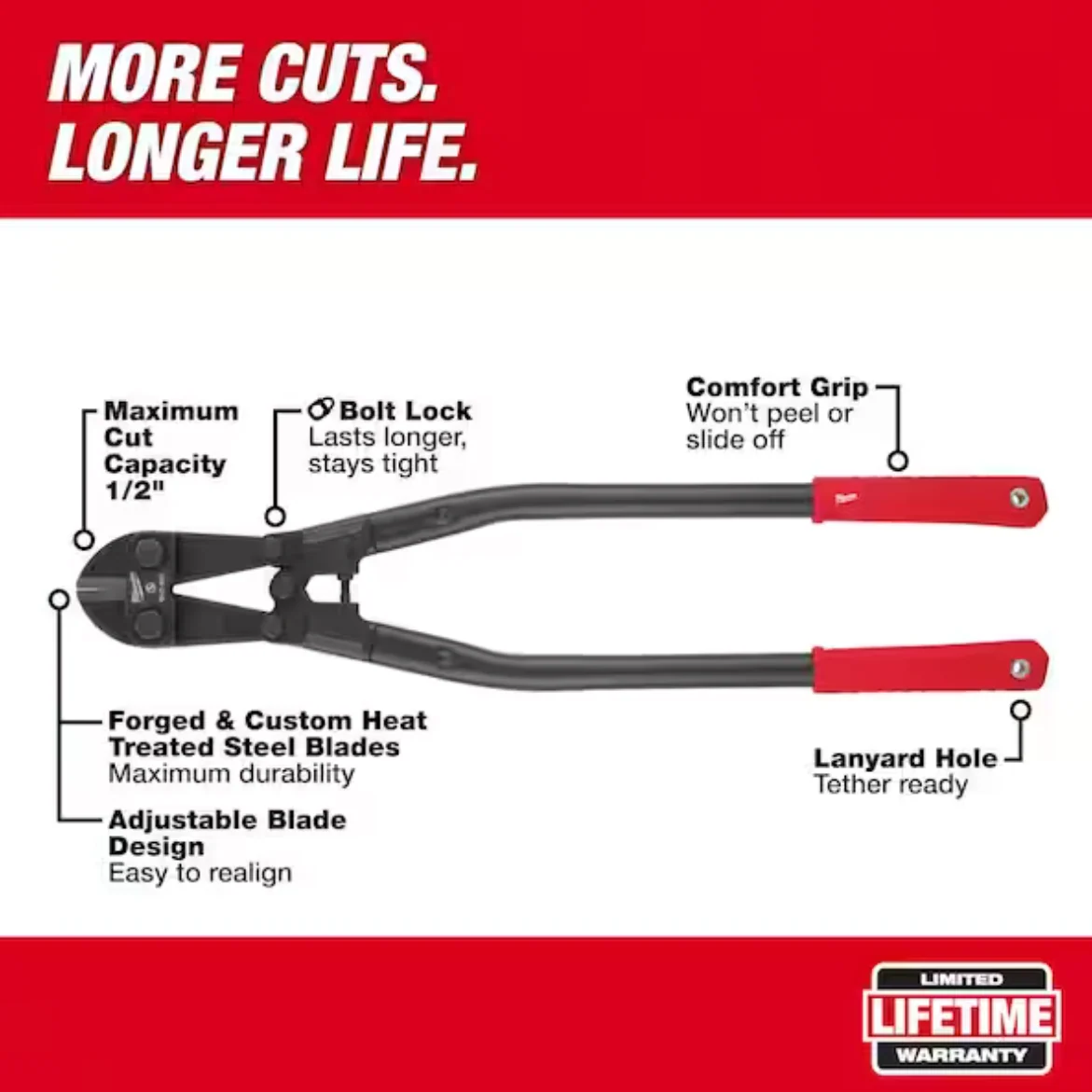Milwaukee 48-22-4031 Bolt Cutters 30" - 1/2" Cut Capacity - Image 2