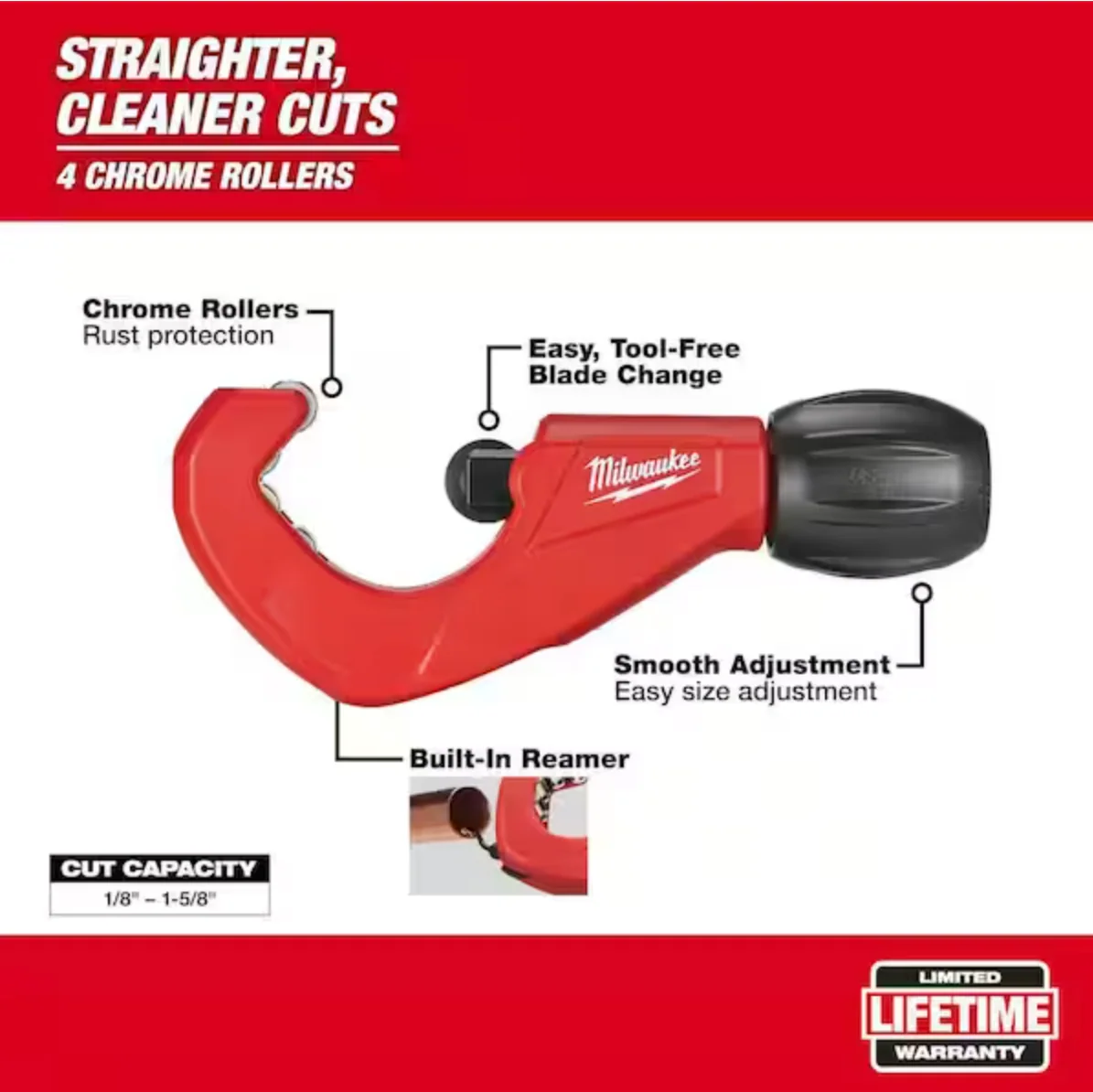 Milwaukee 48-22-4252 Constant Swing Copper Tubing Cutter - 1-1/2" - Image 2