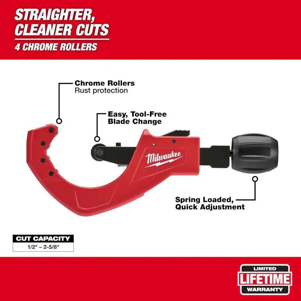 Milwaukee 48-22-4254 Constant Swing Copper Tubing Cutter - 3-1/2" - Image 2