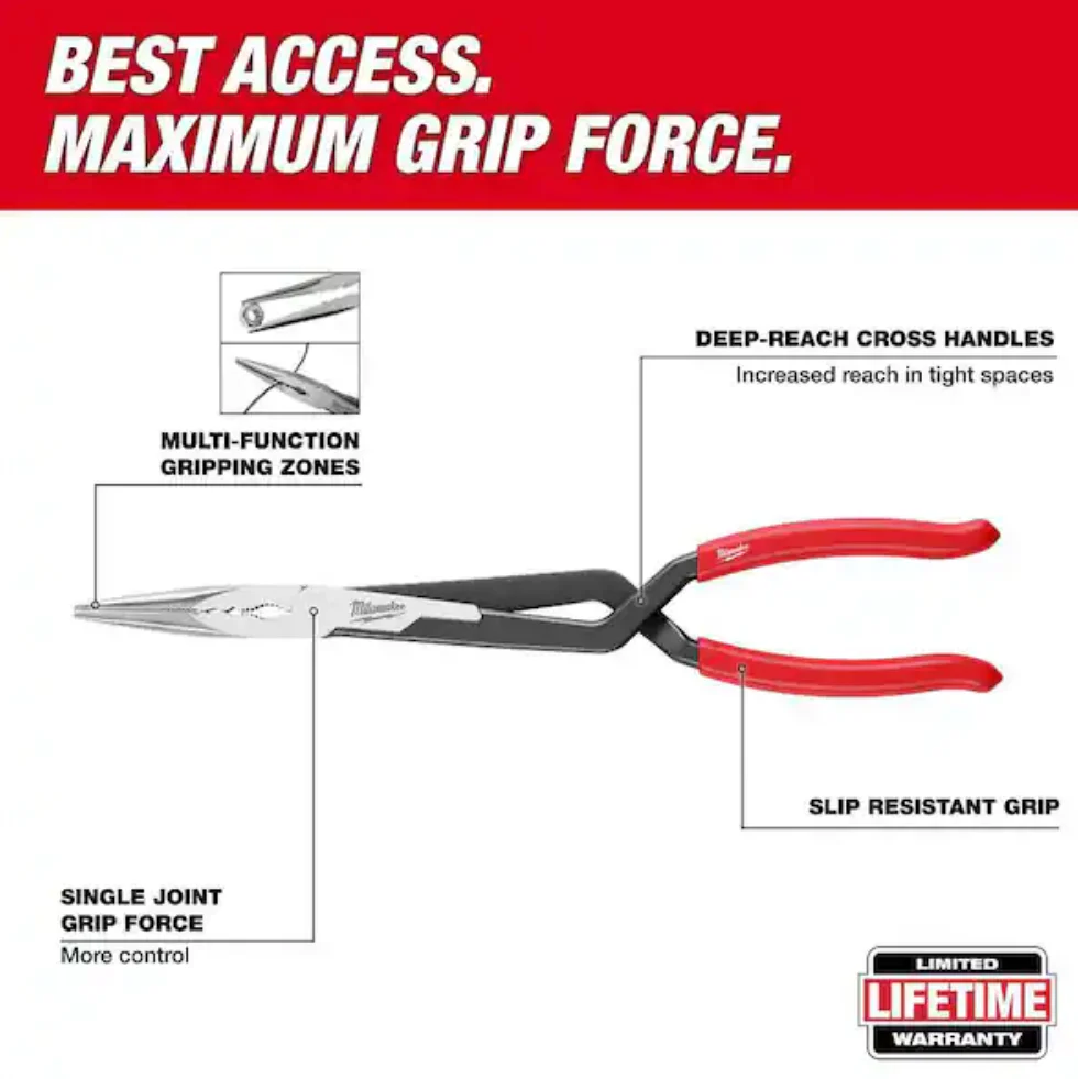 Milwaukee 48-22-6540 - 13" Long Reach Pliers Set, 2pc - Image 3