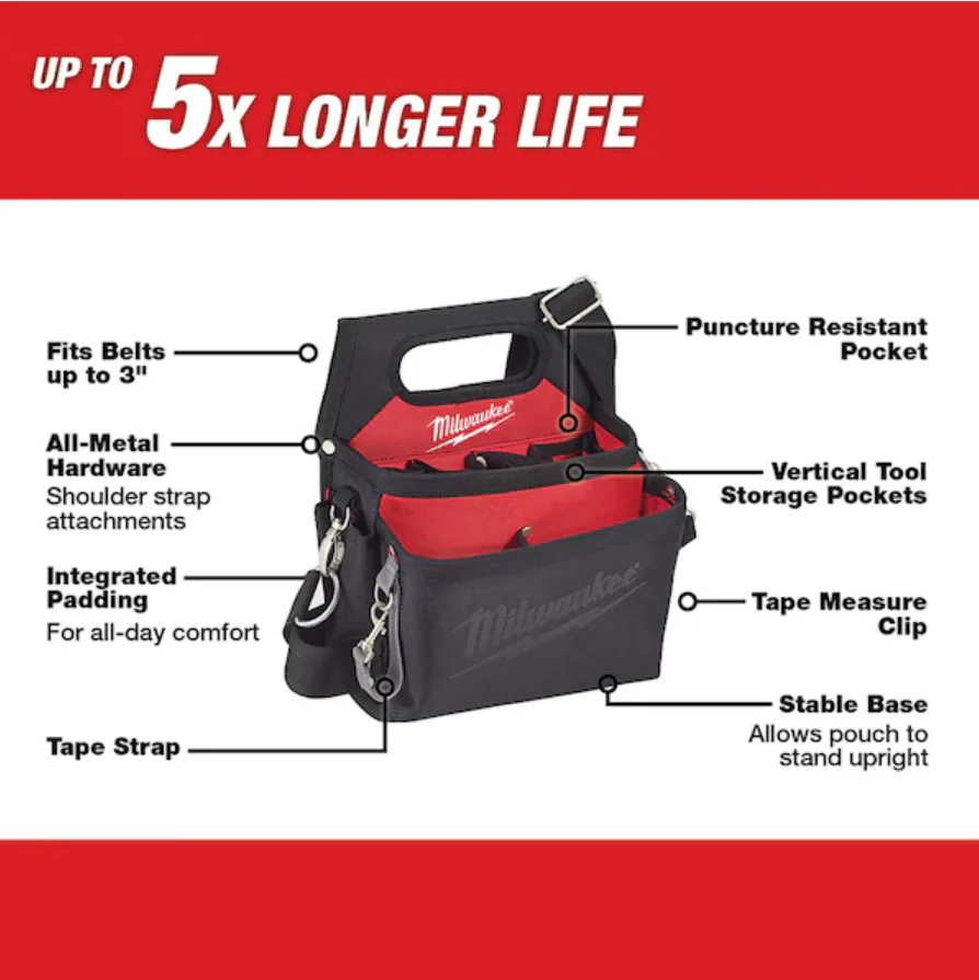 Milwaukee 48-22-8112 Electrician's Work Pouch w/ Quick Adjust Belt - Image 5
