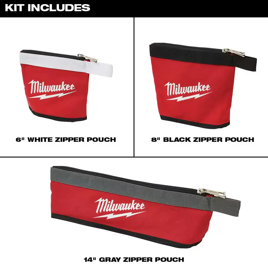 Milwaukee 48-22-8183 3PC Multi-Size Zipper Pouches - Image 3