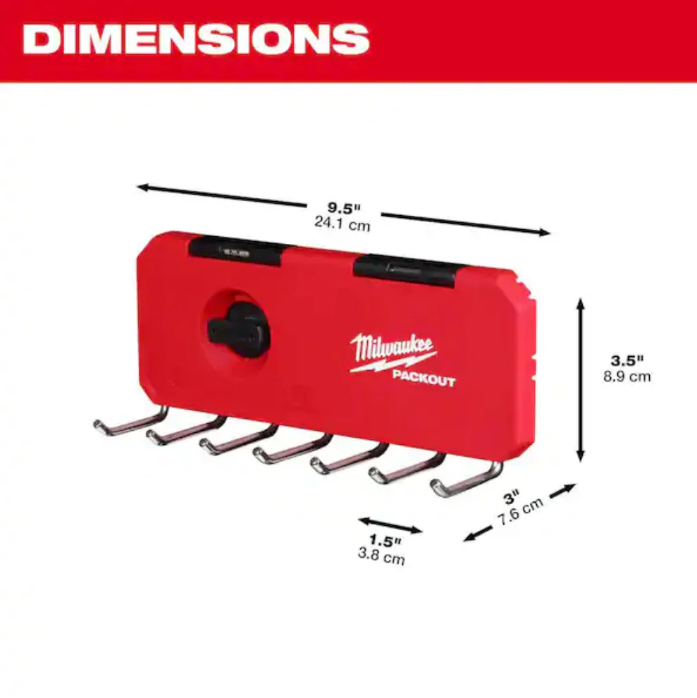 Milwaukee 48-22-8329 PACKOUT™ 7-Hook Rack - Image 2