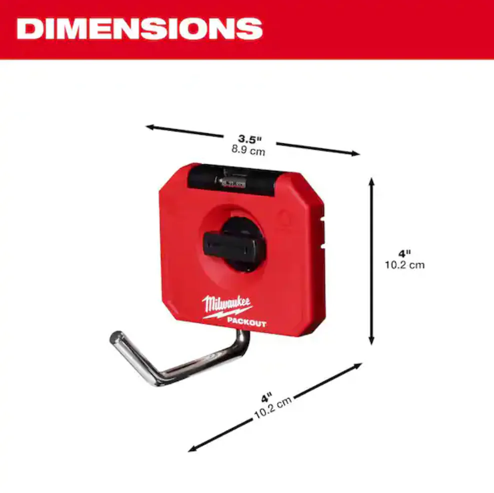 Milwaukee 48-22-8328 PACKOUT™ 4" Single Straight Hook - Image 3