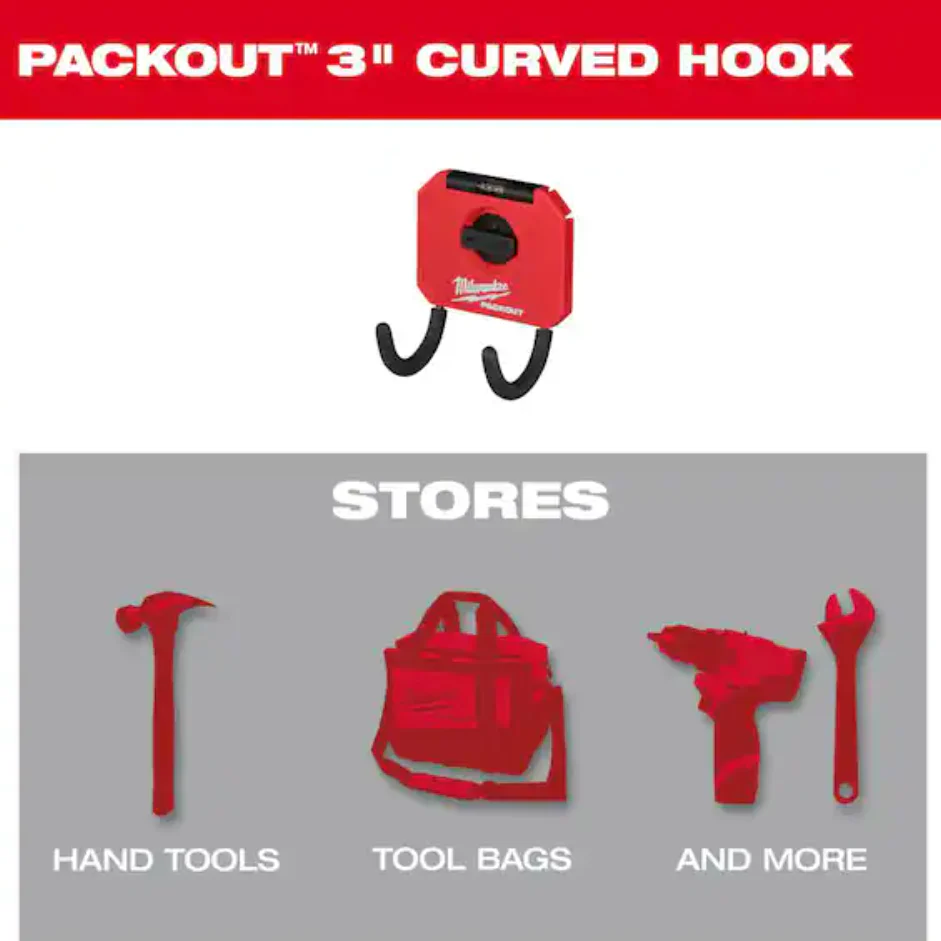 Milwaukee 48-22-8335 PACKOUT™ 3" Curved Hook - Image 6