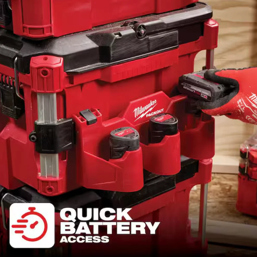 Milwaukee 48-22-8604 PACKOUT™ Tool Box M12™ Battery Rack Attachment - Image 6