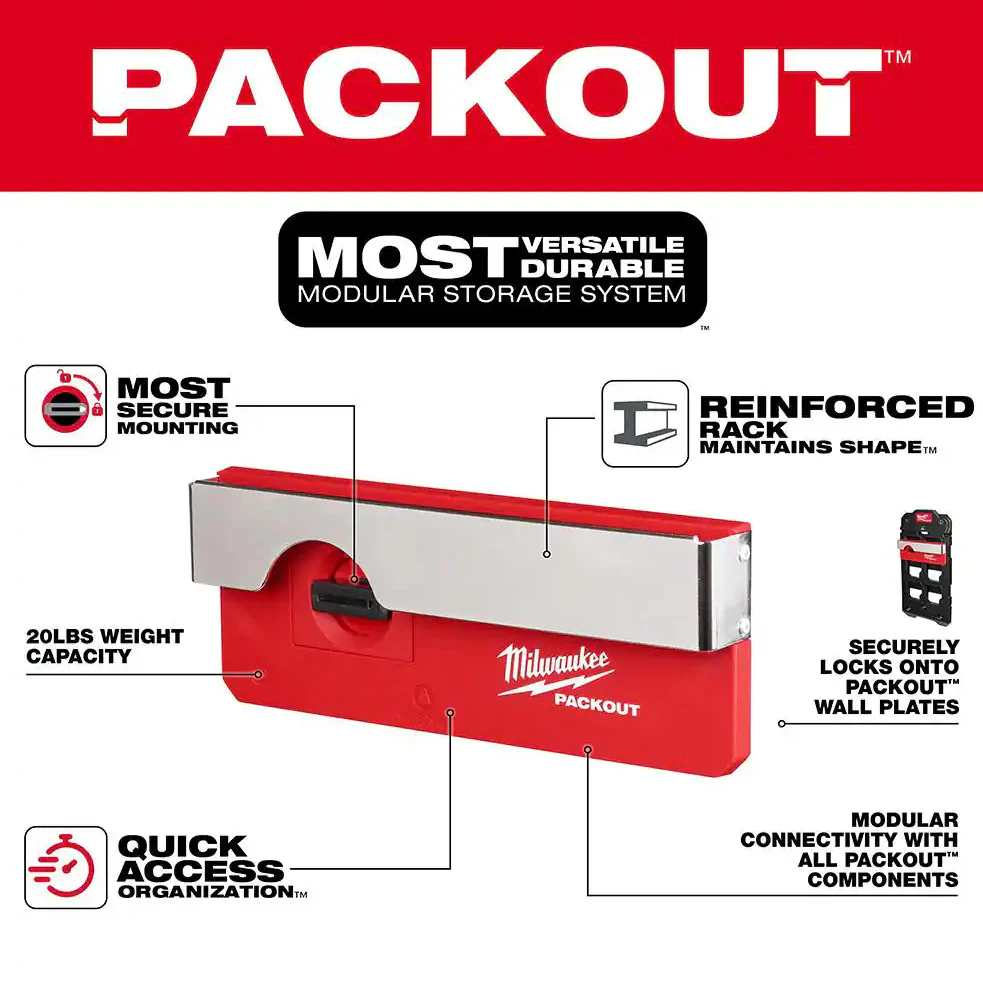 Milwaukee 48-22-8346 PACKOUT™ Magnetic Rool Rack - Image 3