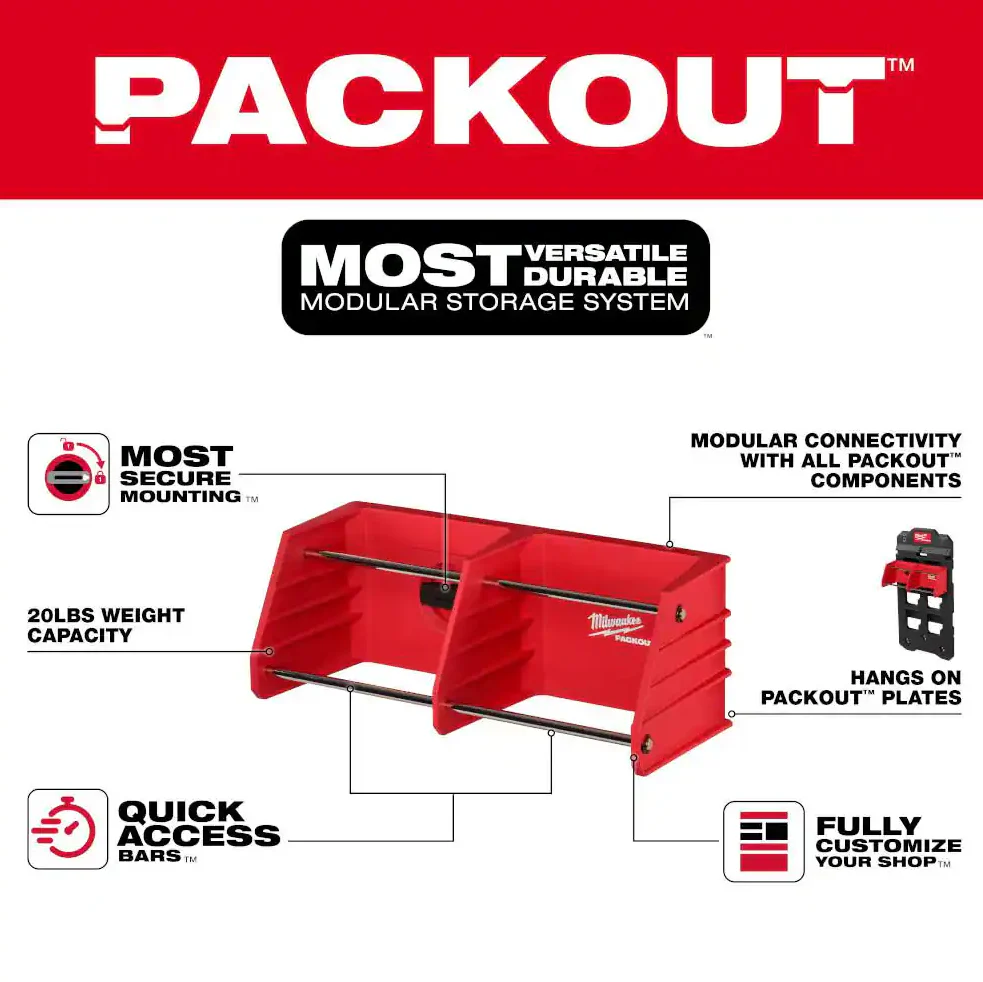 Milwaukee 48-22-8340 PACKOUT™ Tool Rack - Image 3