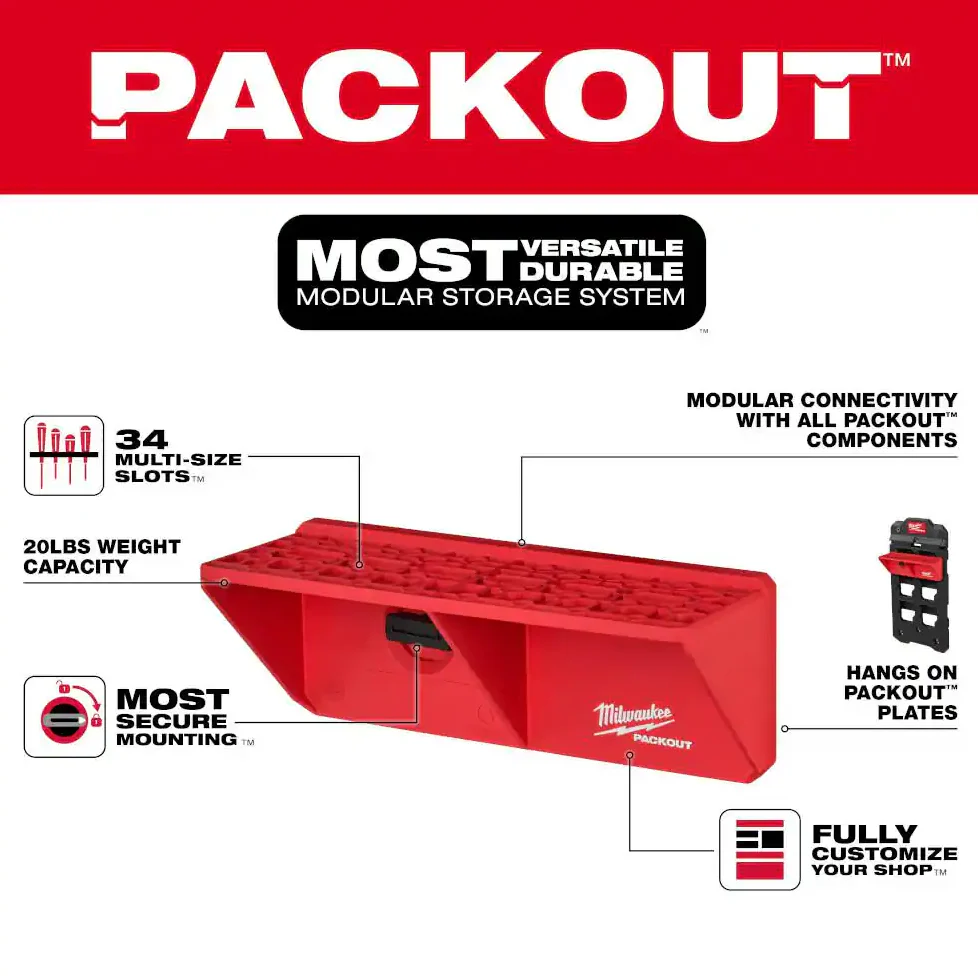 Milwaukee 48-22-8341 PACKOUT™ Screwdriver Rack - Image 2