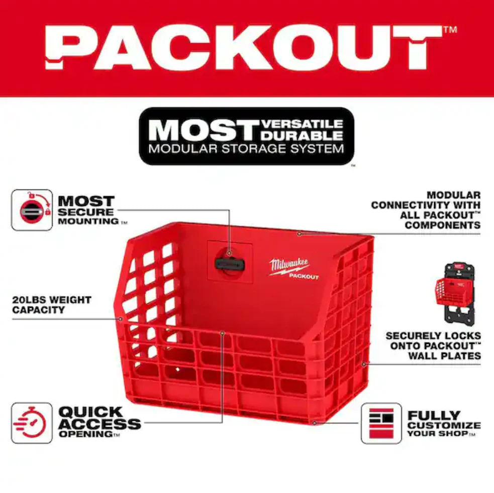 Milwaukee 48-22-8342 PACKOUT™ Compact Wall Basket - Image 3