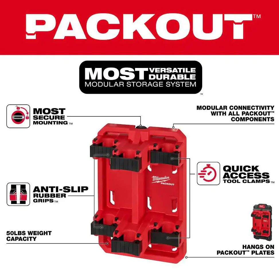 Milwaukee 48-22-8349 PACKOUT™ Long Handle Tool Rack - Image 3