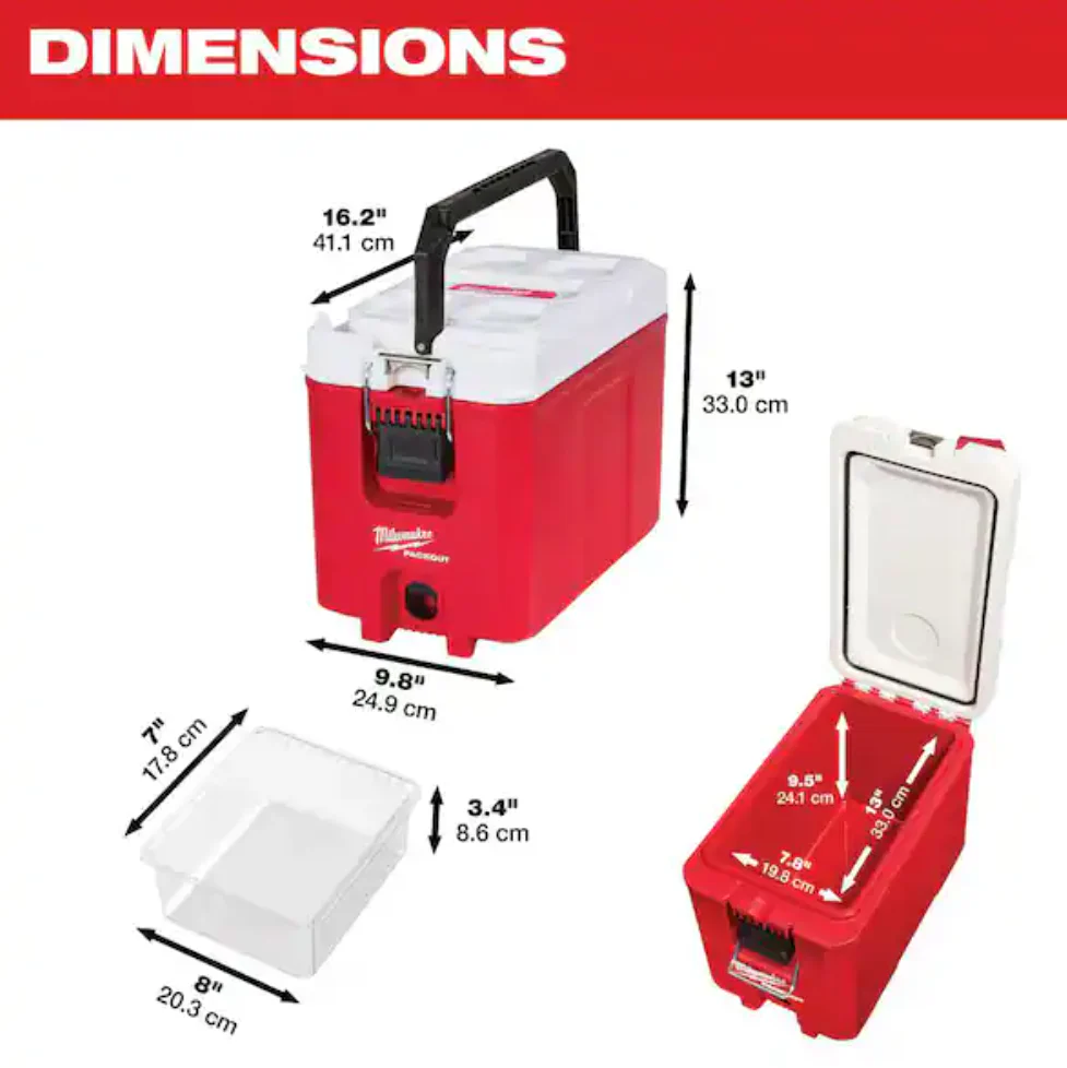 Milwaukee 48-22-8460 PACKOUT™ 16QT Compact Cooler - Image 2