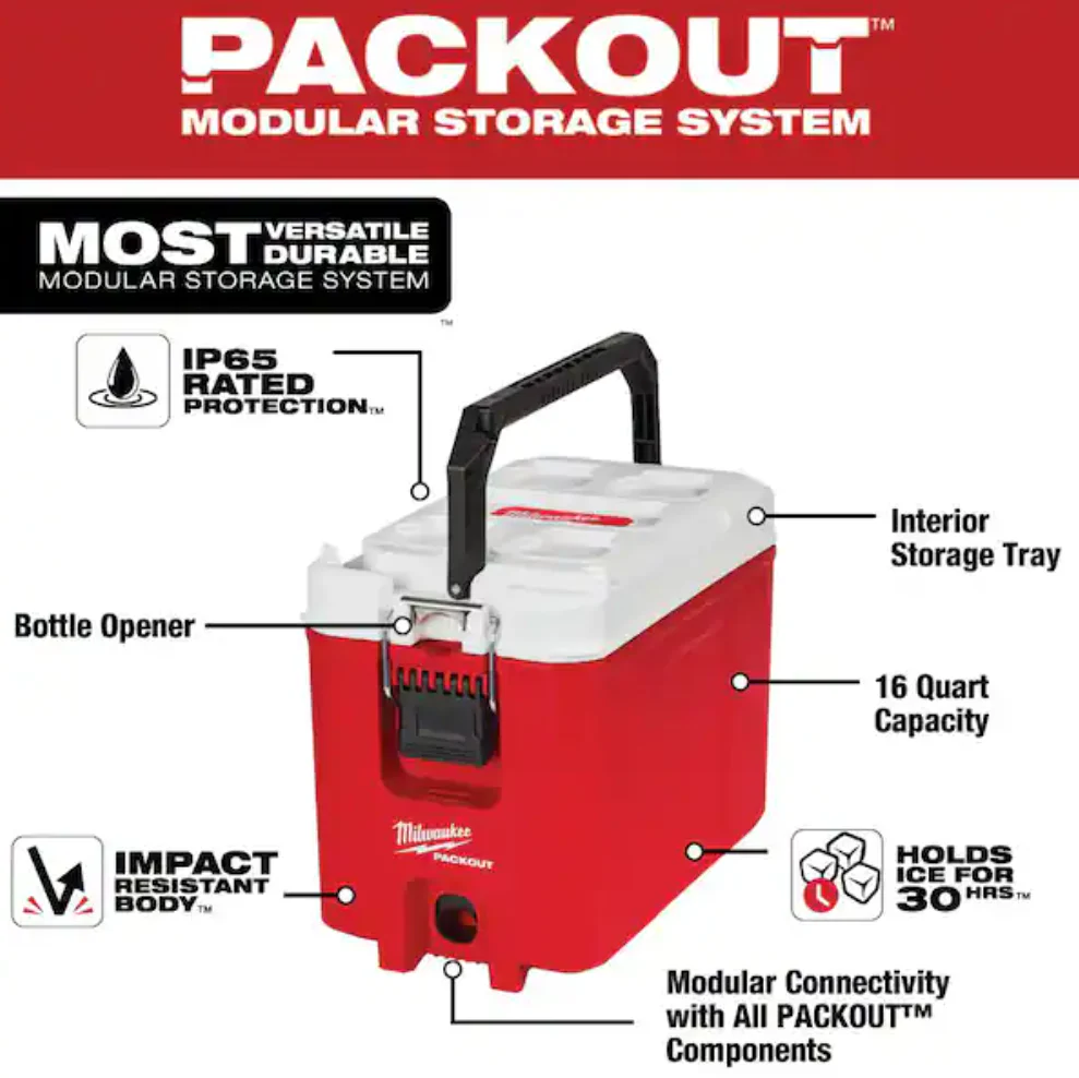 Milwaukee 48-22-8460 PACKOUT™ 16QT Compact Cooler - Image 3