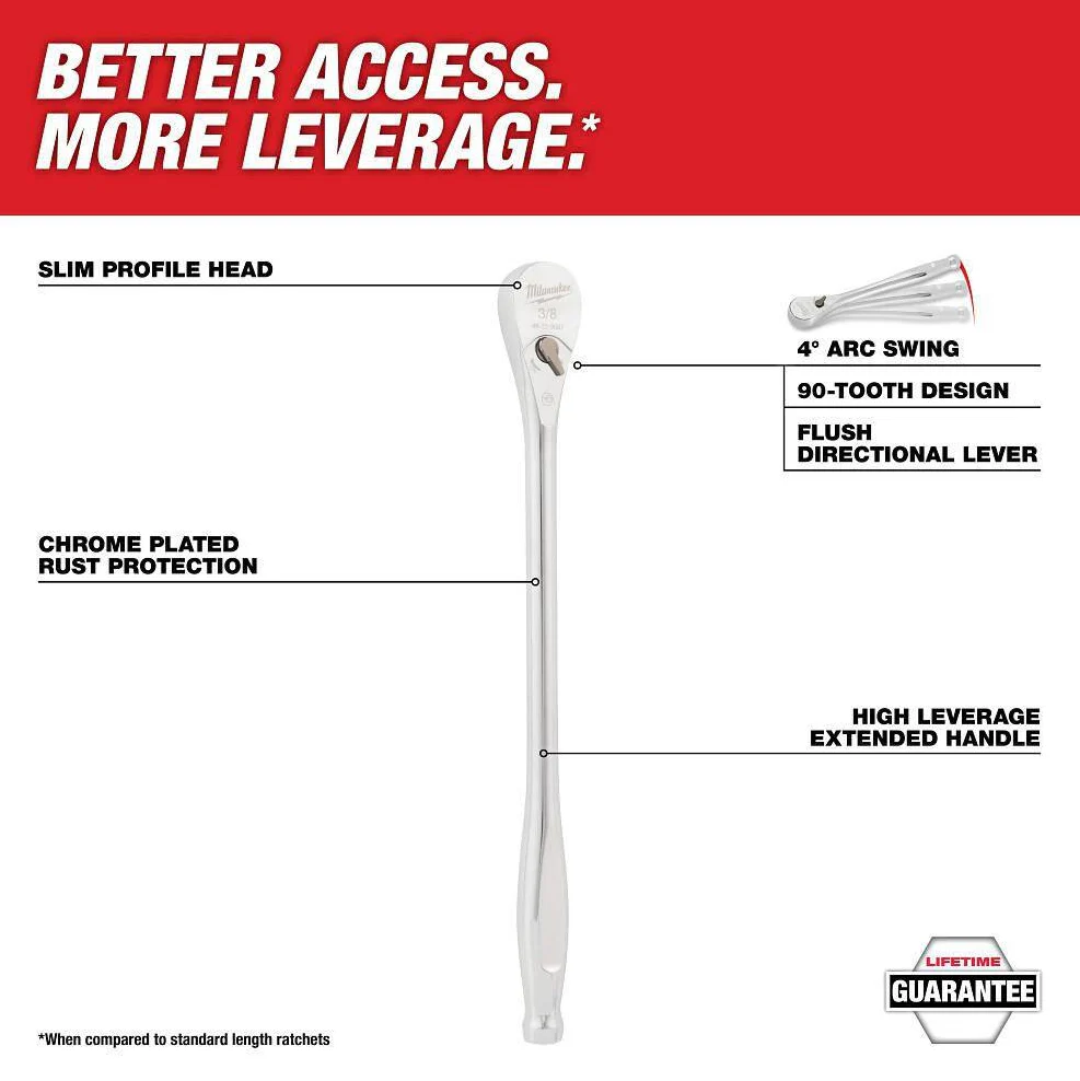 Milwaukee 48-22-9005 - 1/4" Drive 9" Ratchet - Image 2