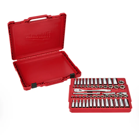 Milwaukee 48-22-9008 - 3/8" Drive Ratchet & Socket Set - SAE & Metric, 56pc - Image 2