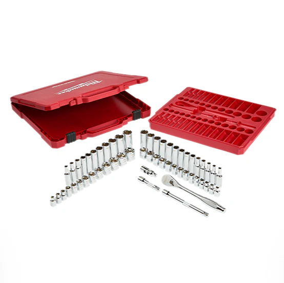 Milwaukee 48-22-9008 - 3/8" Drive Ratchet & Socket Set - SAE & Metric, 56pc - Image 6
