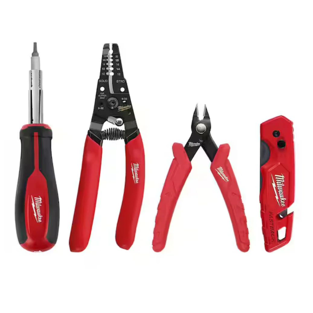 Milwaukee 48-22-6119 Electrician's Hand Tool Kit, 4pc