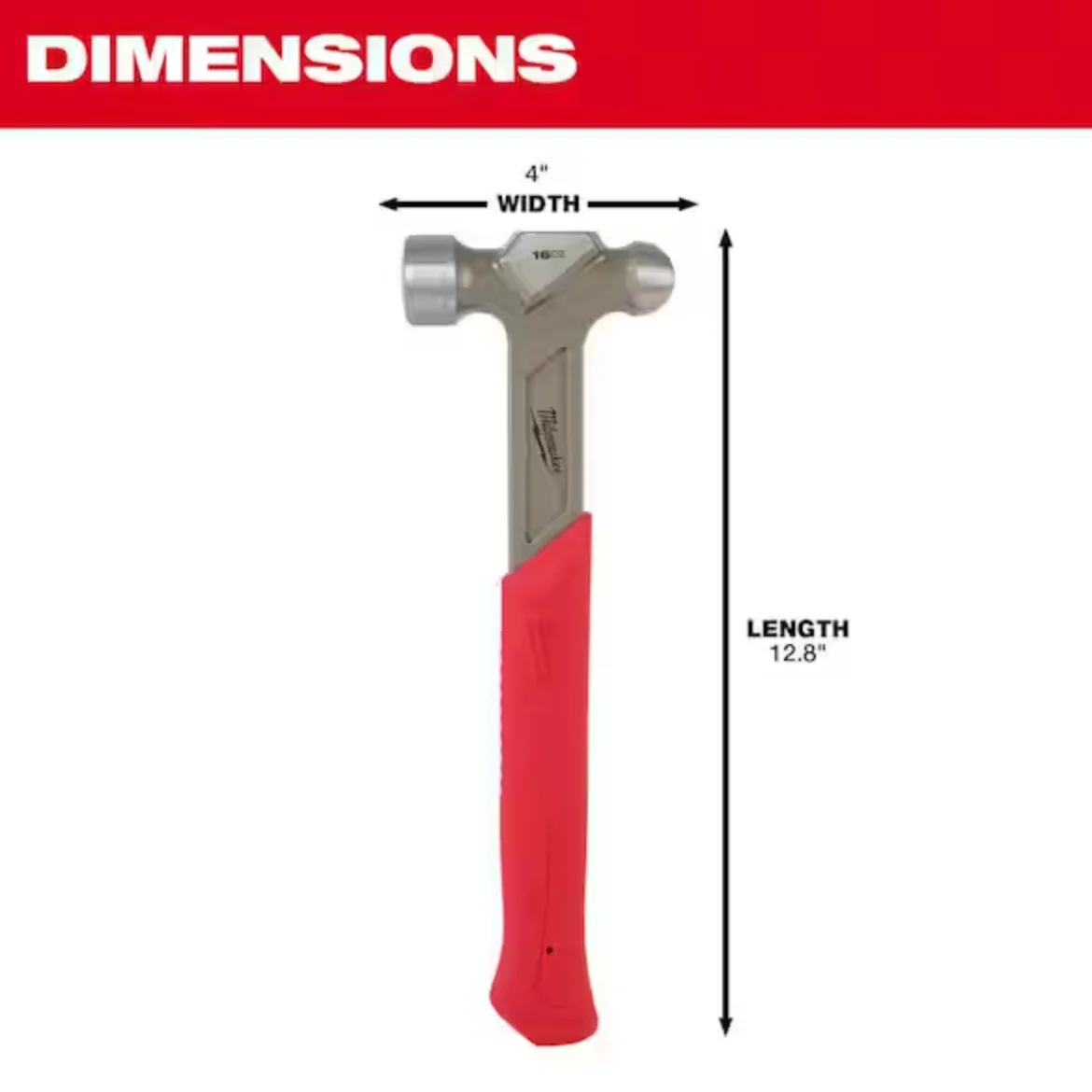 Milwaukee 48-22-9130 - 16oz Steel Ball Peen Hammer - Image 6